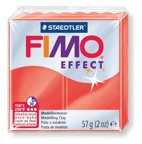 Fimo Effect Standard Block Translucent Red