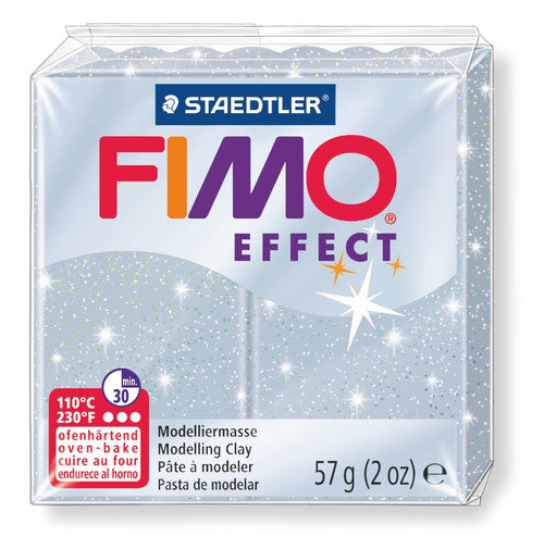 Fimo Effect Standard Block Glitter Silver