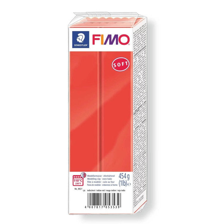 Staedtler FIMO Soft Large Block Indian Red oven-bake polymer clay