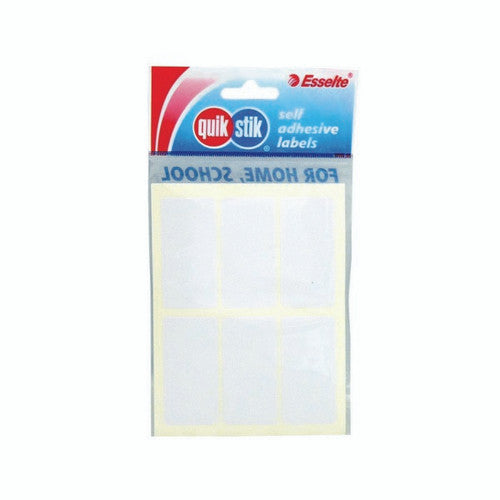 QuikStik Label Rectangle 24 x 49mm White Hangsell Pack of 36