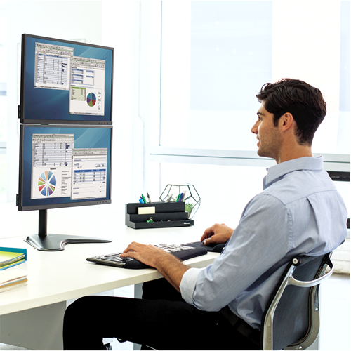 Fellowes Monitor Arm Professional Series Freestanding Dual Stacking