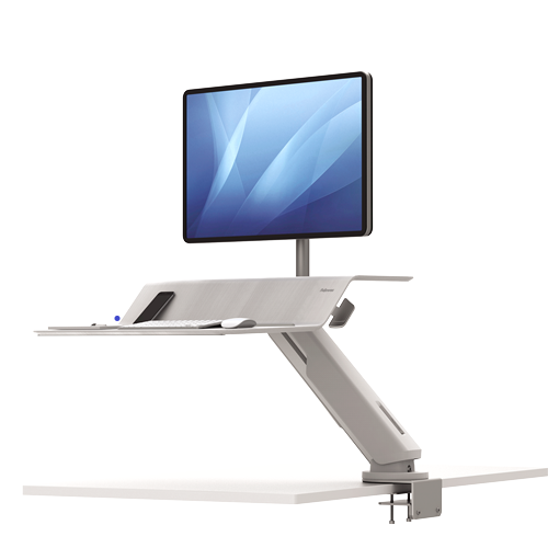 Fellowes Lotus RT Sit Stand Workstation Single White