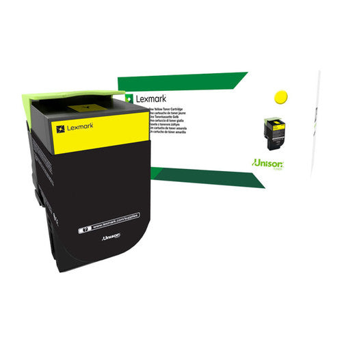 Lexmark 80C80Y0 Yellow Toner Cartridge 1000 Pages