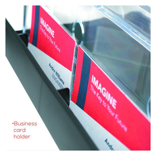 Deflecto 3 Pocket 3 Tier Curved Brochure Holder A4 Black Clear