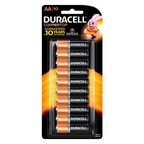 Duracell 82184954 Coppertop Batteries AA Pack of 10