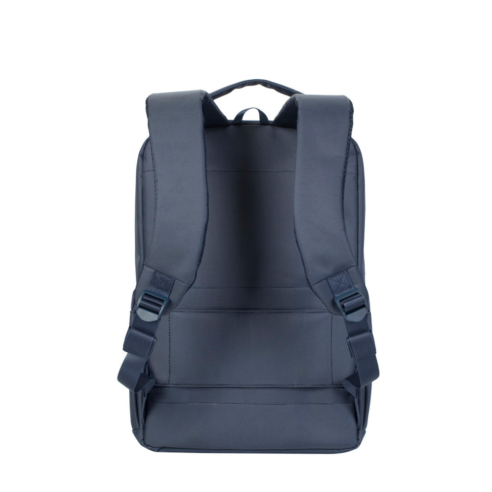 Rivacase 8262 Central Laptop Backpack 15.6 Blue - interior showing padded laptop compartment with securing strap