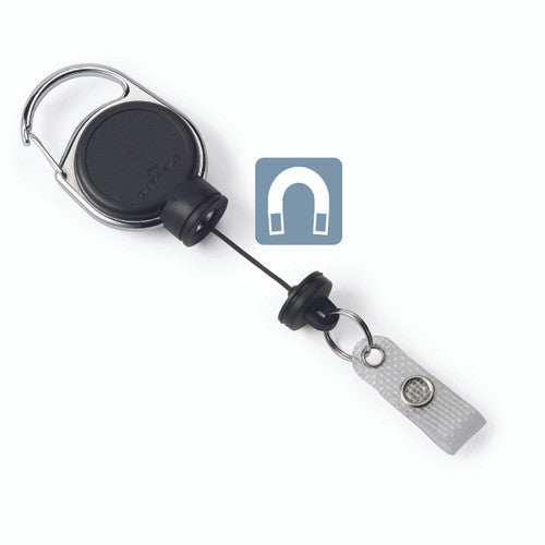 Badge Reel with Extra Strong Magnet Black