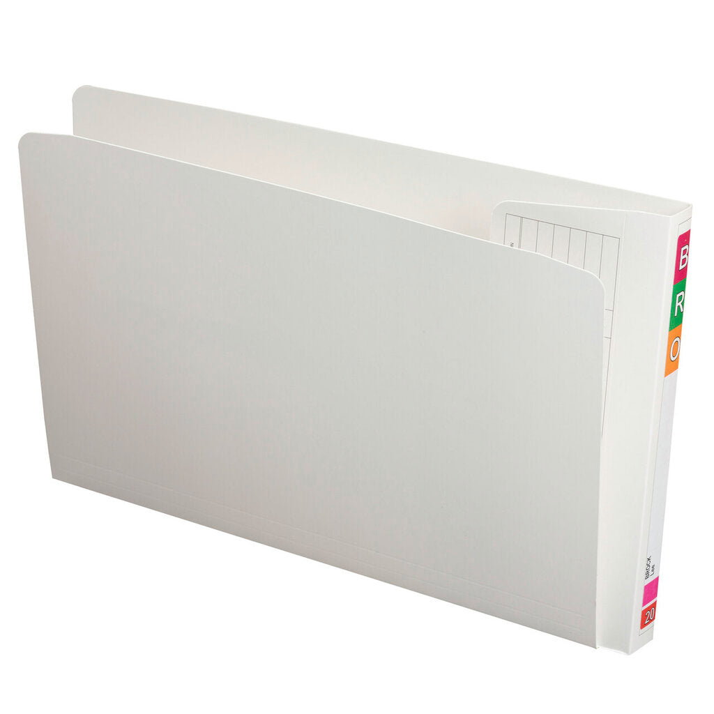 Avery White Fullvue Lateral File Foolscap 50mm Gusset Box 100