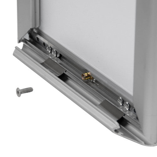 Manhattan Lockable Wall Mount Snap Frame Silver A3