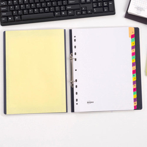 Avery Fluorescent Mylar Tab Dividers A-Z Index