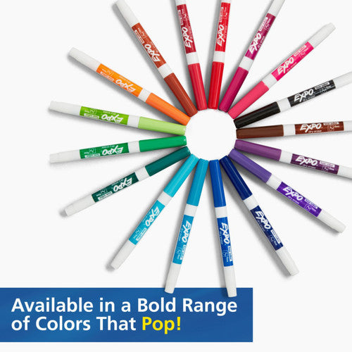 Expo 86003 Low Odour Dry Erase Markers Fine Tip Blue Box 12