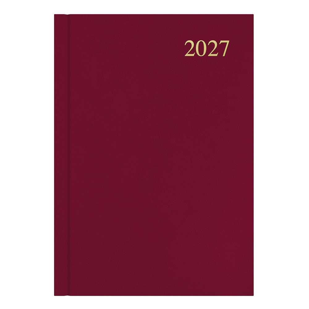 Collins Essential A5 Day To Page Maroon