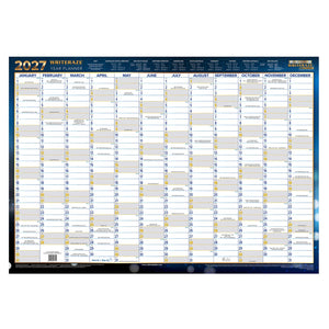 Collins 686x990mm Writeraze Laminated Roll-Up Planner 2027