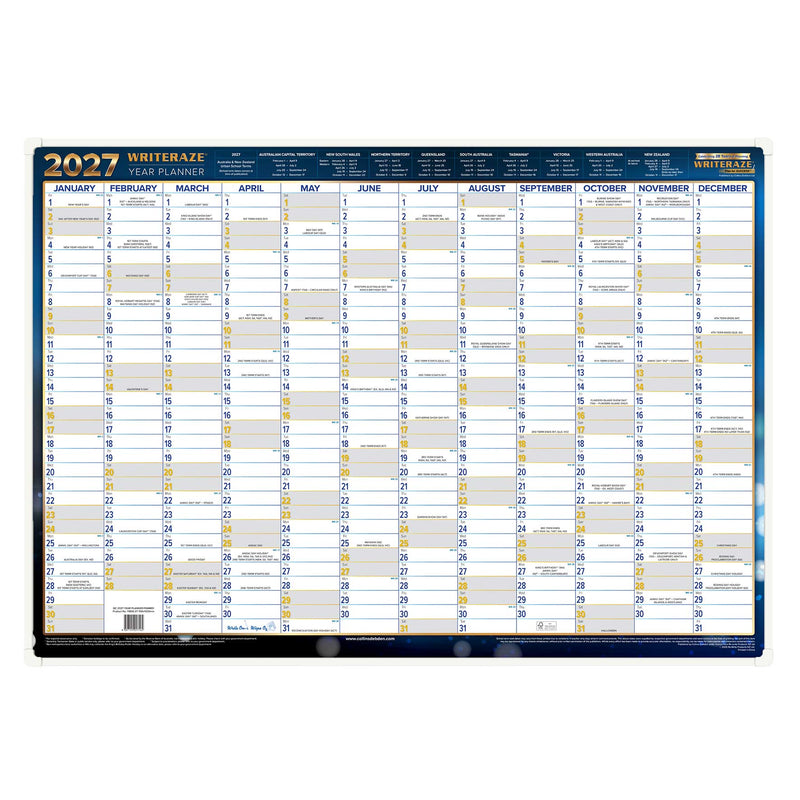 Collins 394x577mm Wiro Calendar 2027 Month To View