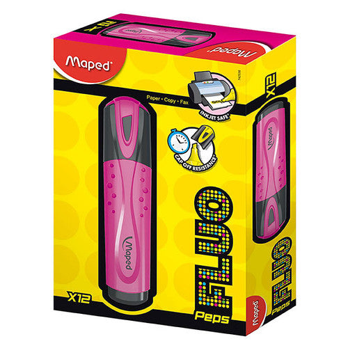 Maped Fluo Peps Highlighter Pink Box of 12