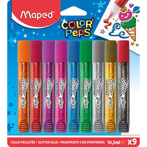 Maped Glitter Glue Tubes 10.5ml Pack of 9 Box of 6