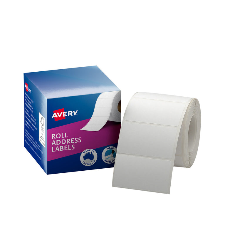 Avery White Roll Address Labels 63 x 36mm 500 Roll