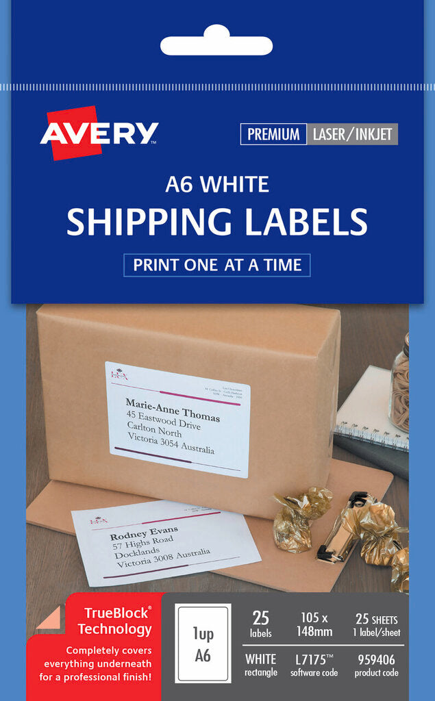 Avery International Shipping Labels A6 L7175 Clip Strip 12 Packs – view 2