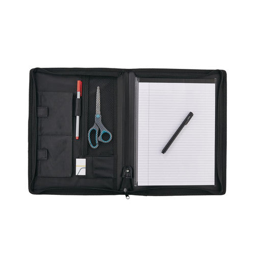 Marbig Conference Folio with Zip Black