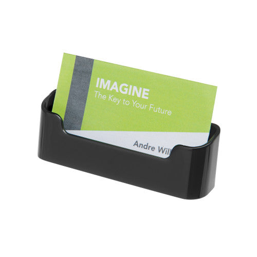 Deflecto Recycled Business Card Holder Black