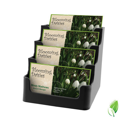 Deflecto Recycled Business Card Holder 4 Tier Landscape