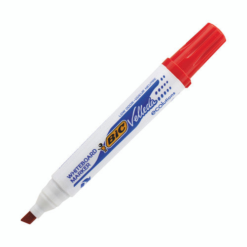 BIC Velleda 1701 Chisel Tip Whiteboard Marker Red Box of 12