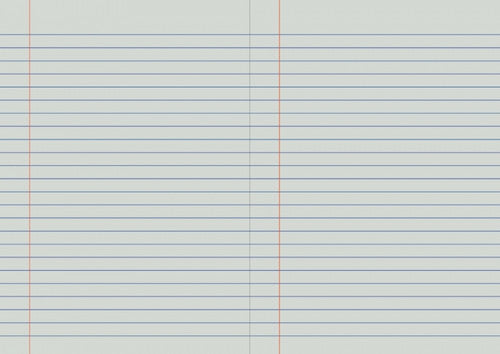 Writer Premium Exercise Book A4 48 Page 11mm Solid Ruled Red Margin Ice Cream Cover Pack 20 — open pages showing 11mm ruling