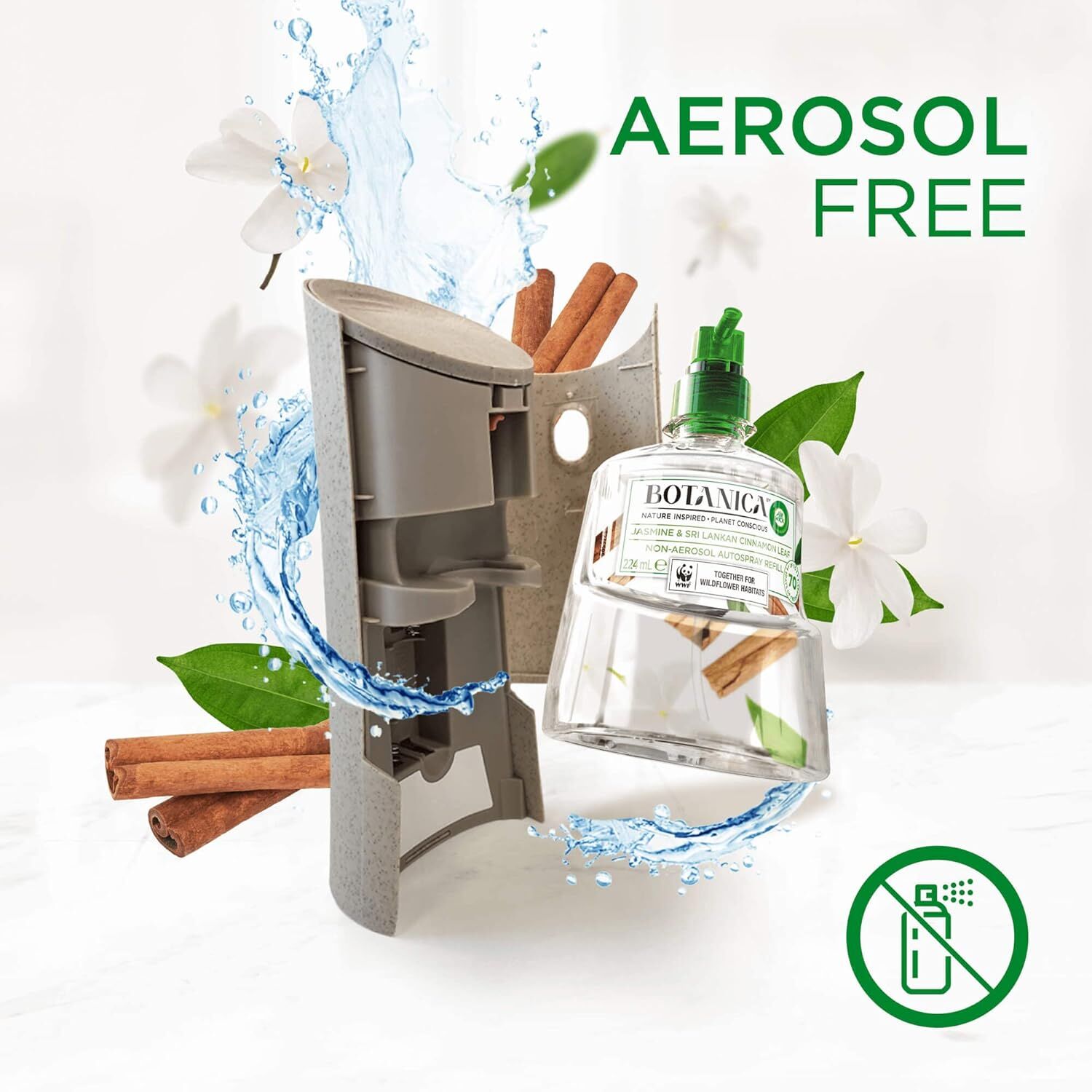 Botanica by Air Wick Jasmine and Sri Lankan Cinnamon Leaf refill detail