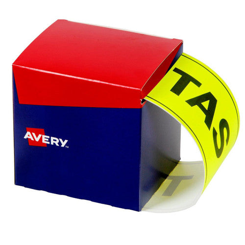 Avery Tasmania Fluoro Yellow Labels 500 Roll 100 x 150.4mm