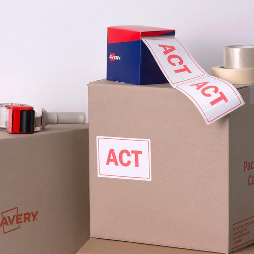 Avery ACT White Labels 550 Roll 100 x 150.4mm