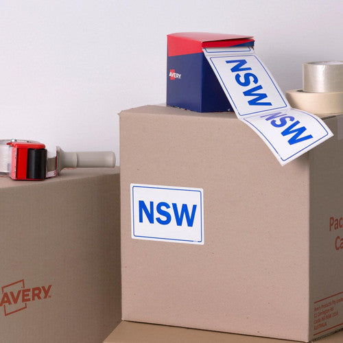 Avery NSW White Labels 550 Roll 100 x 150.4mm