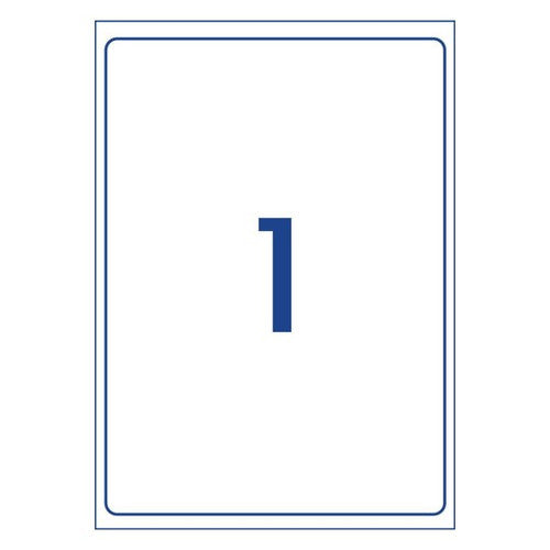 AveryEco White Address and Shipping Inkjet Labels J8167 50 Pack 199.6 x 289.1mm 1UP