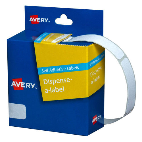 Avery White Dispenser Labels Rectangle 49 x 13mm 550 Pack