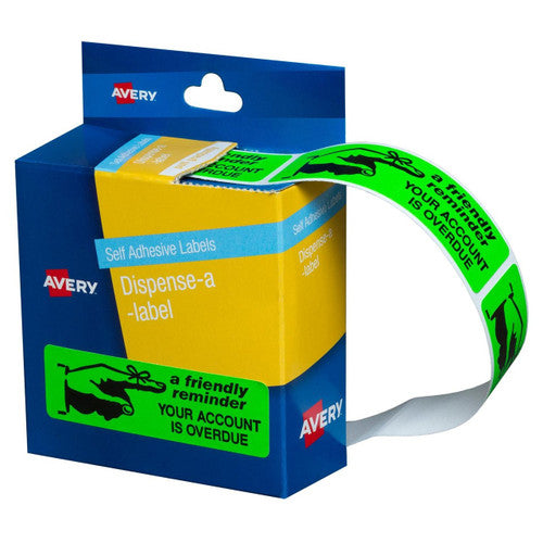 Avery Pre-Printed Dispenser Labels Friendly Reminder 64 x 19mm 125 Pack