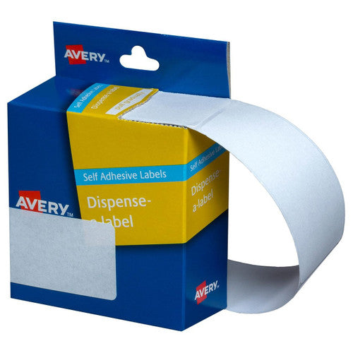 Avery White Dispenser Labels Rectangle 76 x 29mm 180 Pack