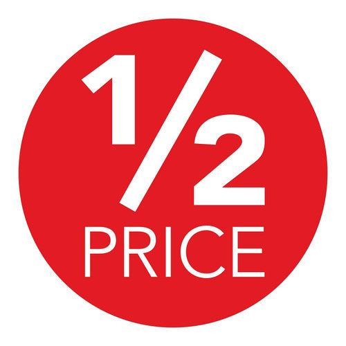 Avery Half Price Red Dispenser Labels Circle 24mm 300 Pack