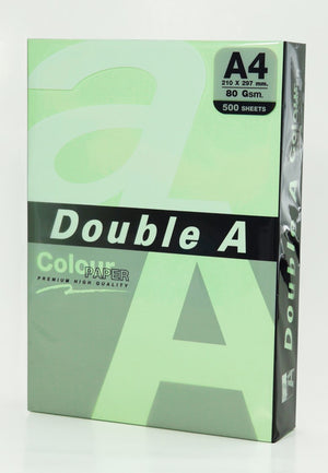 Double A Colours A4 Copy Paper 80gsm Emerald Pastel 500 Sheets