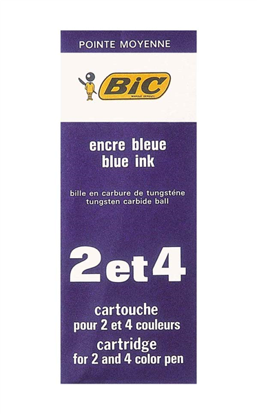 BIC Cartouche Refill for 2 and 4 Colour Pens Medium Blue (Single)