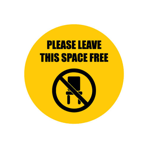 Avery Please Leave This Space Free Round Removable Covid 19 Signage Labels 200mm 5 Pack