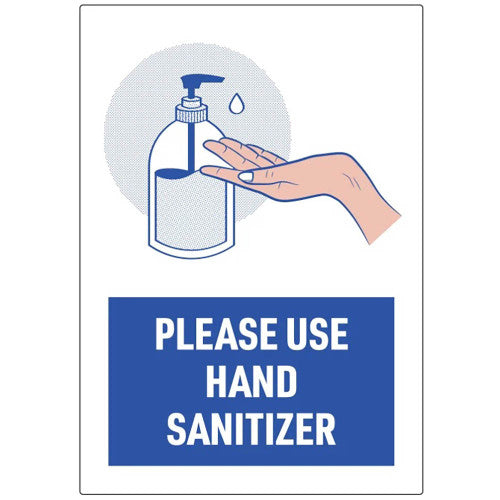 Avery Please Use Hand Sanitiser 2UP Pre Printed Labels Pack of 5