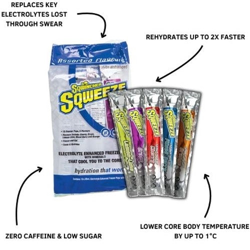 Sqwincher Sqweeze Frozen Electrolyte Pops 10 Pack