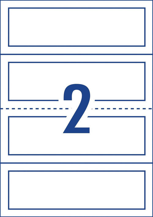 Avery Delegate Cards Laser Embossed 2/Sht 210 x 74.25mm 150gsm Pack 25 2UP