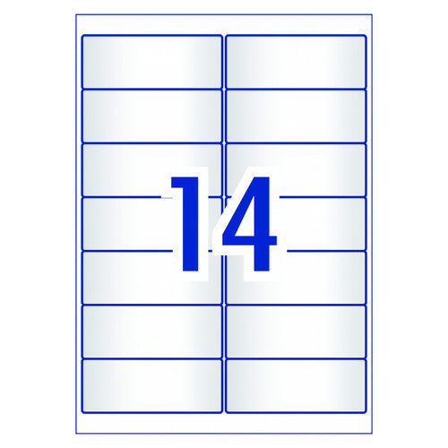 Avery Crystal Clear Address Labels L7563 10 Pack 99.1 x 38.1mm 14UP