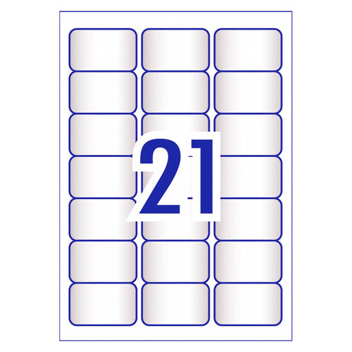 Avery Crystal Clear Address Labels L7560 10 Pack 63.5 x 38.1mm 21UP