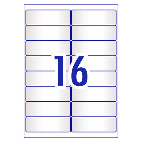 Avery Crystal Clear Address Labels L7562 10 Pack 99.1 x 34mm 16UP