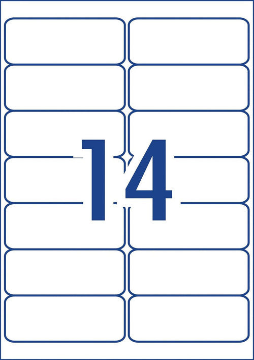 AveryEco Quick Peel Address Labels with Sure Feed L7163 280 Pack 99.1 x 38.1mm Laser White 14UP