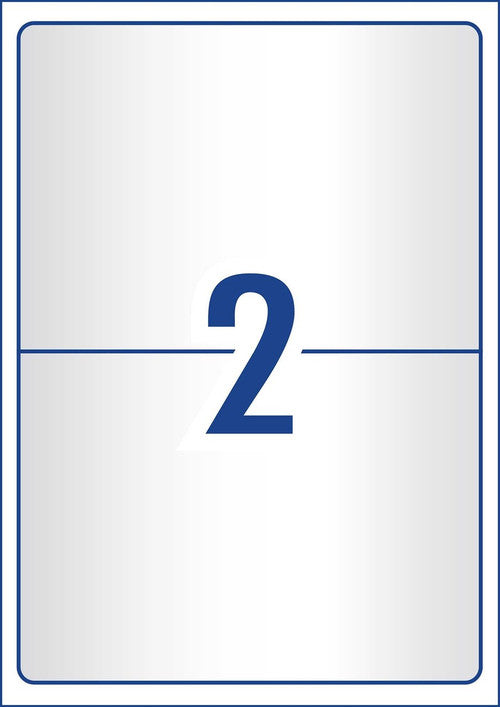Avery Crystal Clear Shipping Labels L7566 25 Pack 199.6 x 143.5mm 2UP