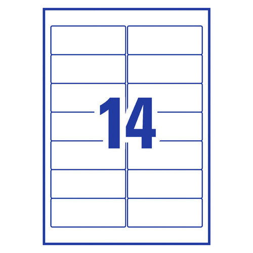 Avery White Waterproof Labels L7211 5 Pack 99.1 x 38.1mm 14UP
