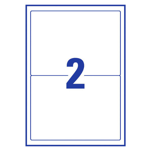 Avery White Waterproof Labels L7214 5 Pack 199.6 x 143.5mm 2UP