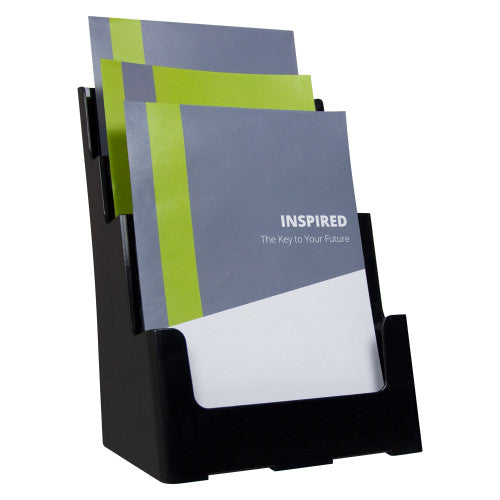 Deflecto 3 Pocket 3 Tier Recycled Brochure Holder A4
